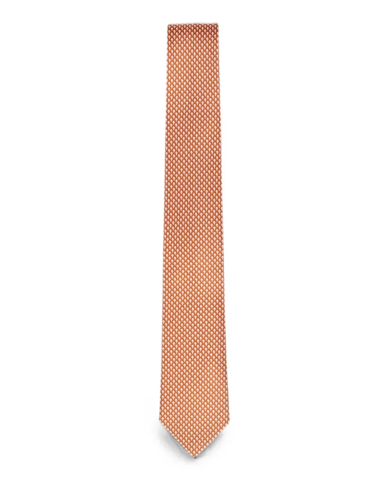 Ferragamo silk tie - Orange Orange