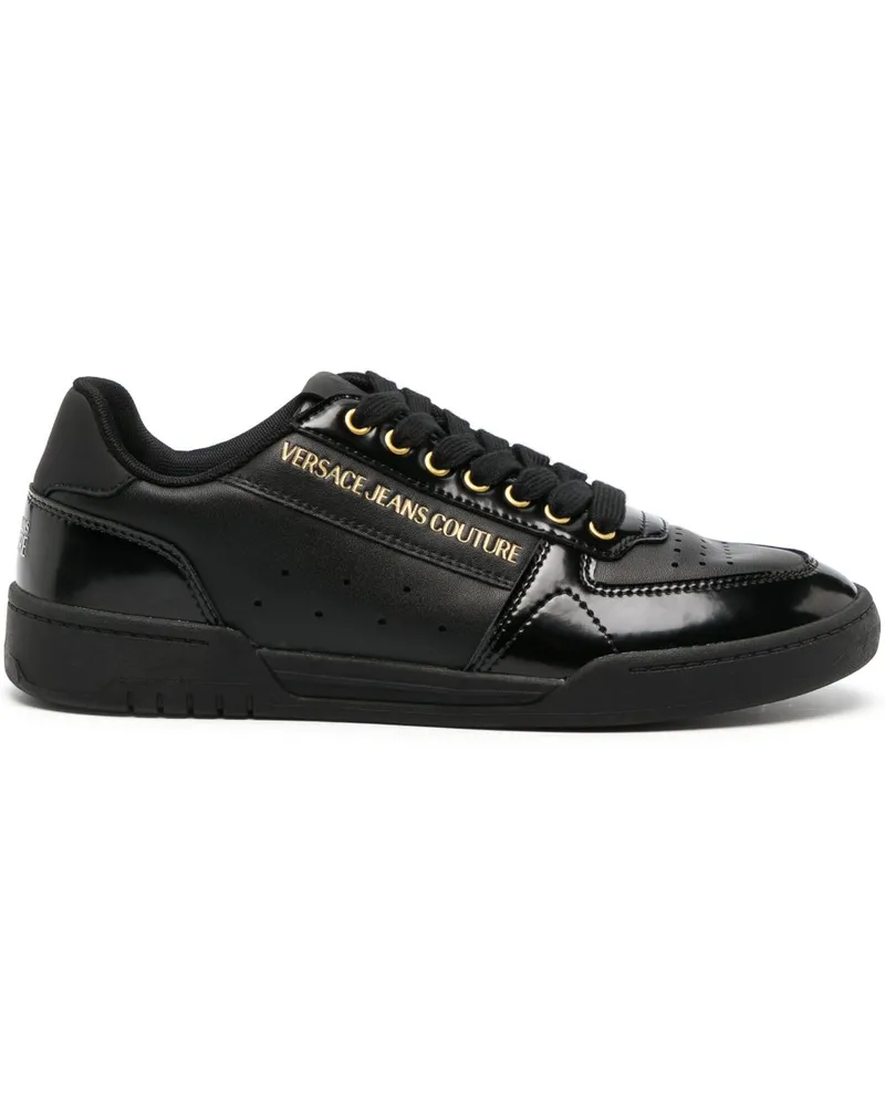Versace Jeans Sneakers mit Logo-Prägung - Schwarz Schwarz