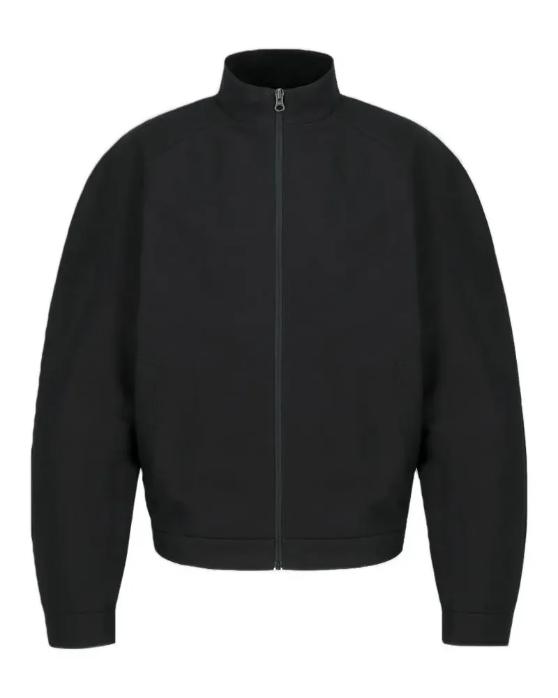 AMOMENTO curved-sleeve cotton jacket - Schwarz Schwarz