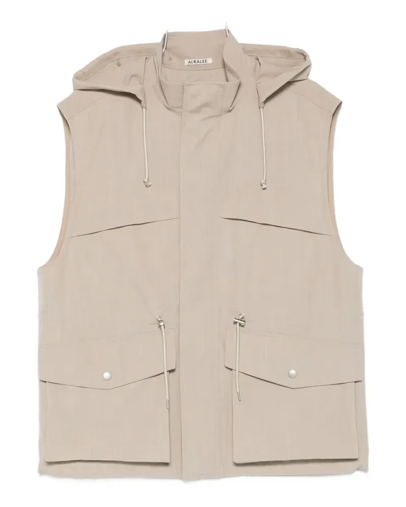 AURALEE hooded pocket gilet - Nude Nude