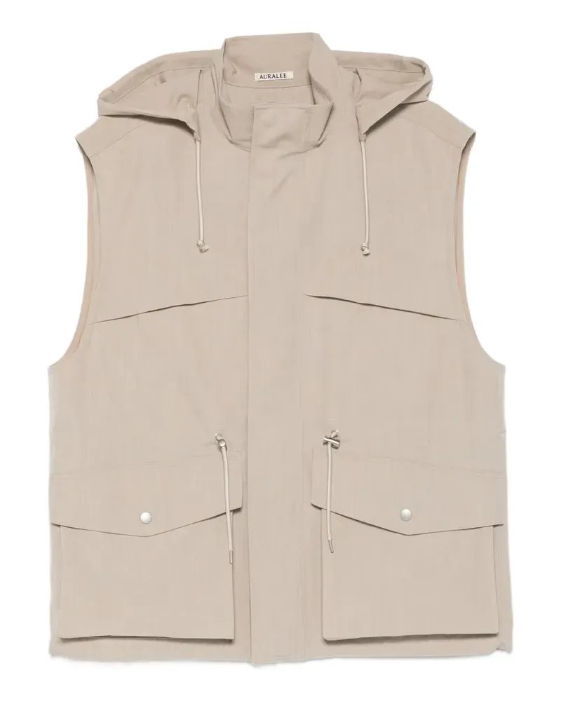 AURALEE hooded pocket gilet - Nude Nude
