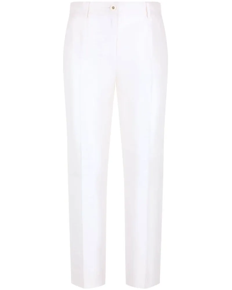 Dolce & Gabbana Klassische Seidenhose - Weiß Weiß