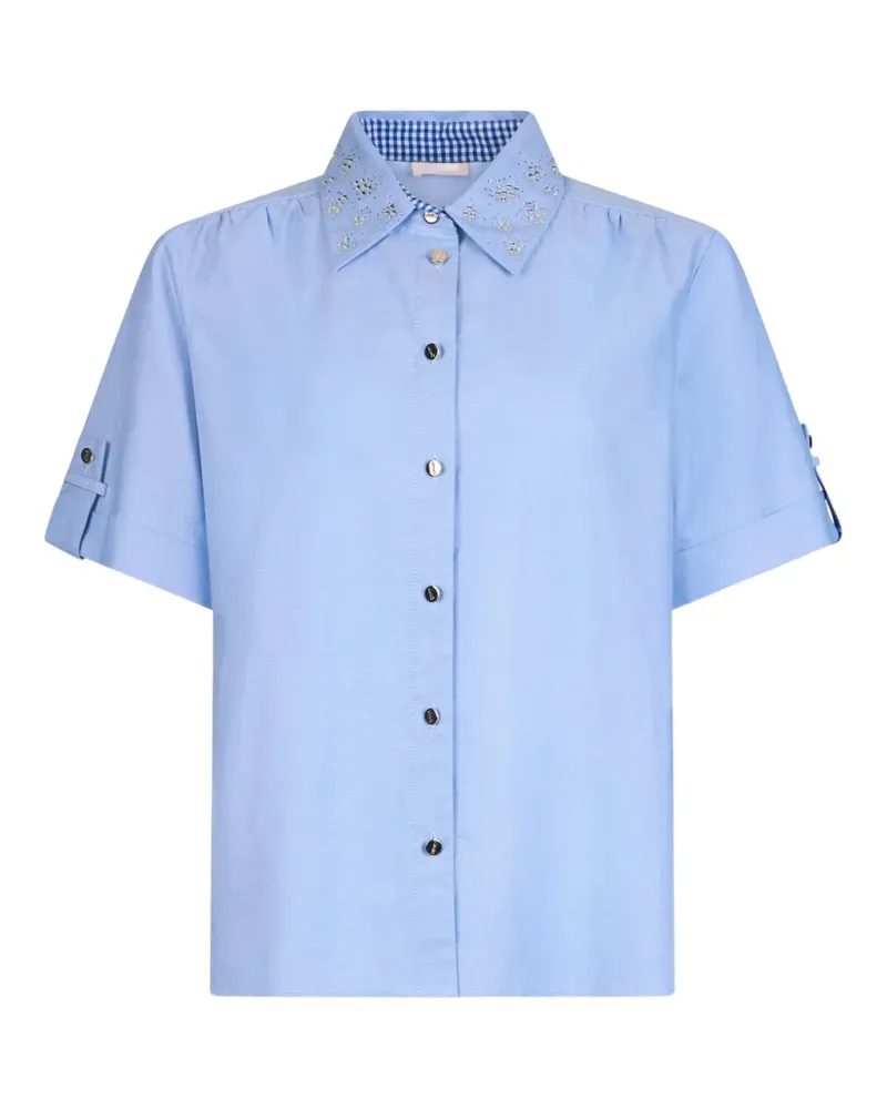 Liu Jo bejewelled oxford shirt - Blau Blau