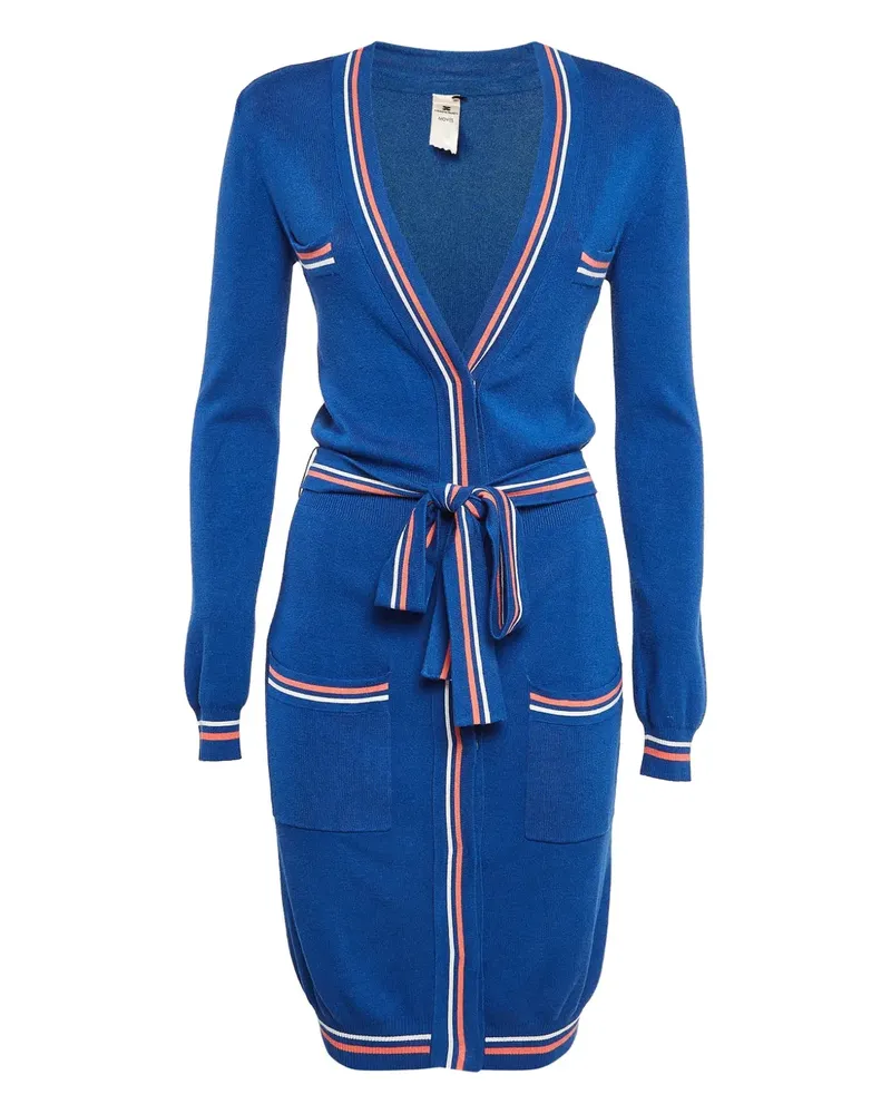 Elisabetta Franchi Cardigan mit Bindegürtel - Blau Blau