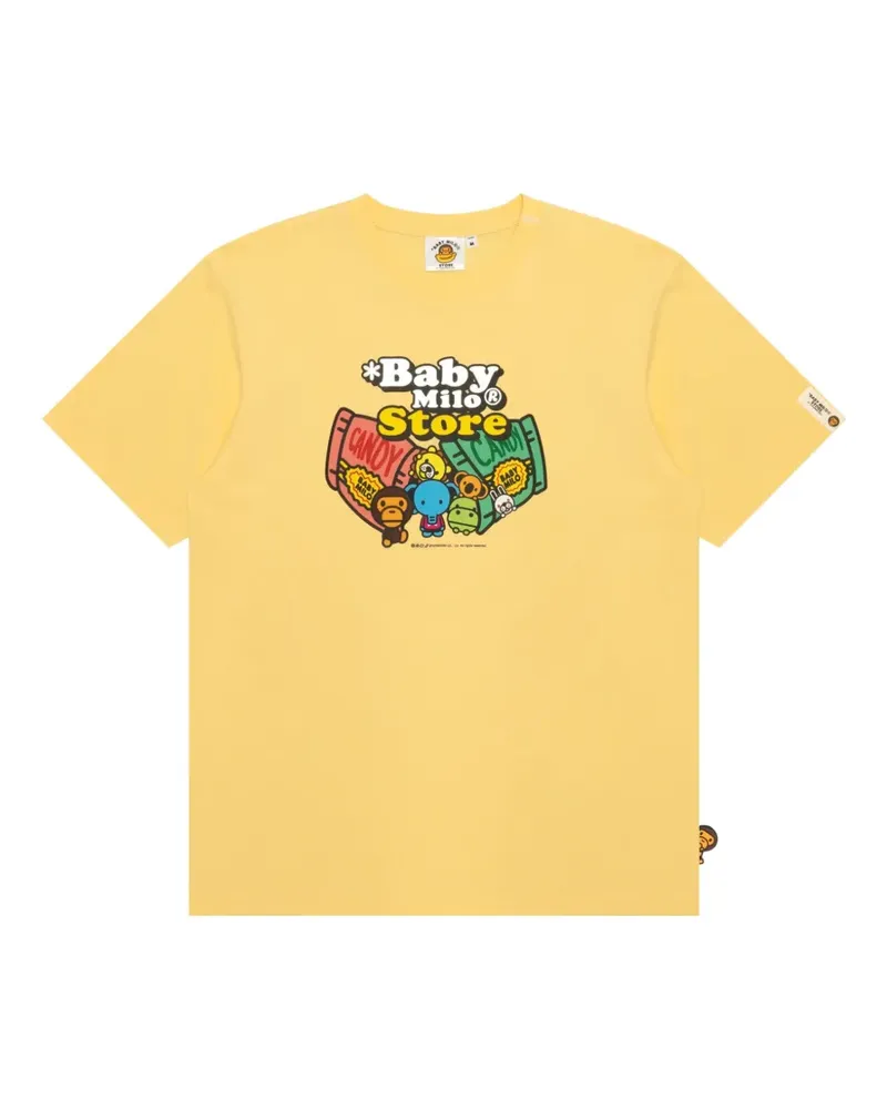 BAPE graphic-print T-shirt - Gelb Gelb