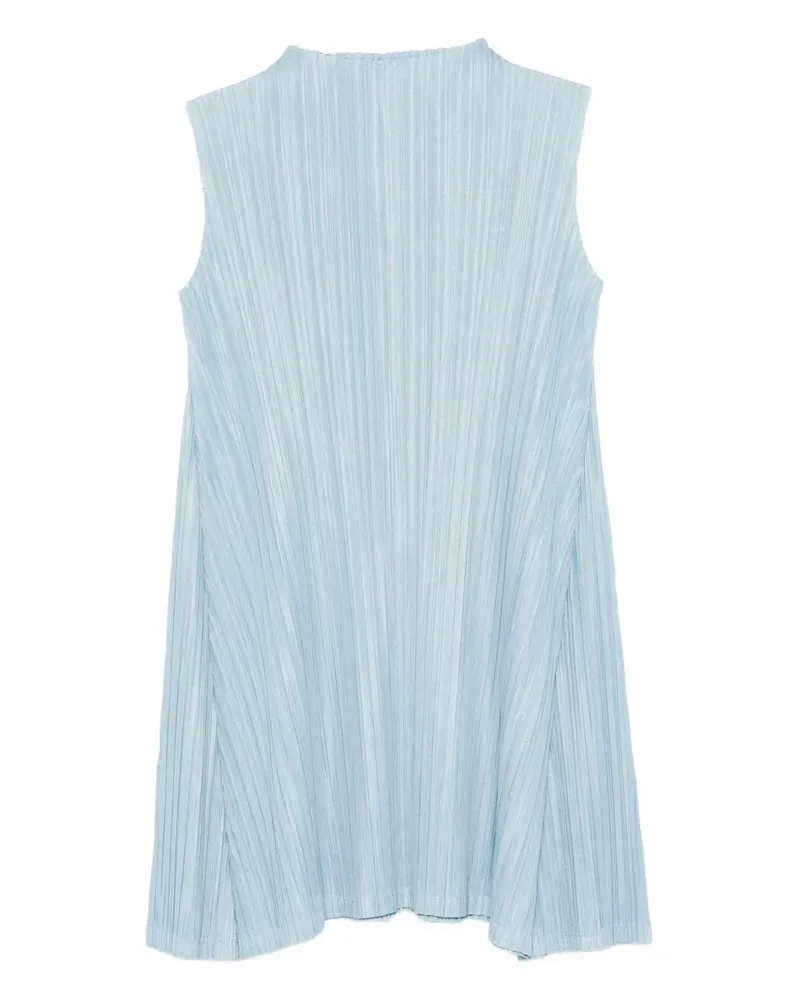 Issey Miyake Ärmelloses Kleid mit Falten - Blau Blau