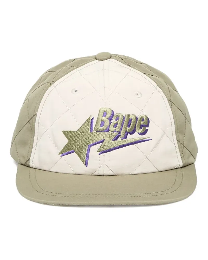 BAPE Bape logo quilting cotton cap - Grün Grün