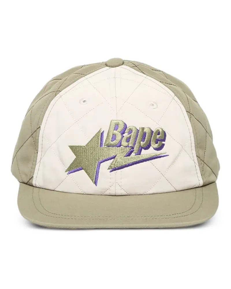 BAPE Bape logo quilting cotton cap - Grün Grün