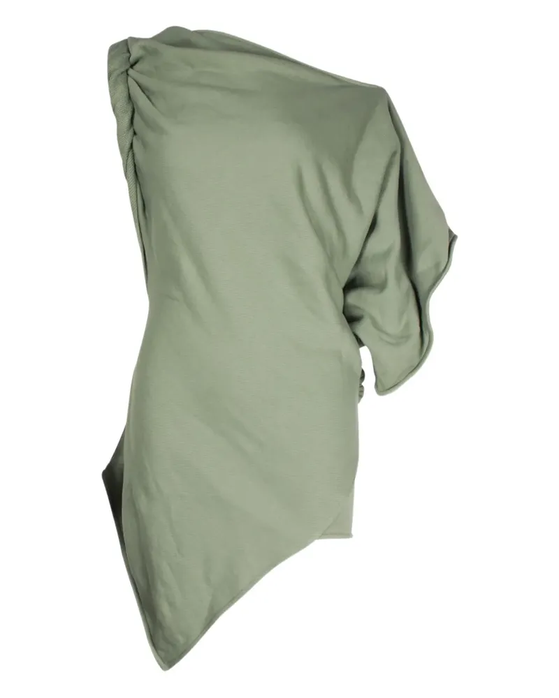 ATTICO draped asymmetric T-shirt - Grün Grün