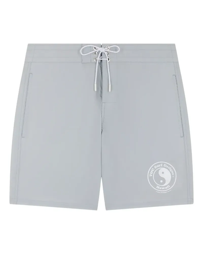FURSAC Badeshorts mit Logo-Print - Grau Grau