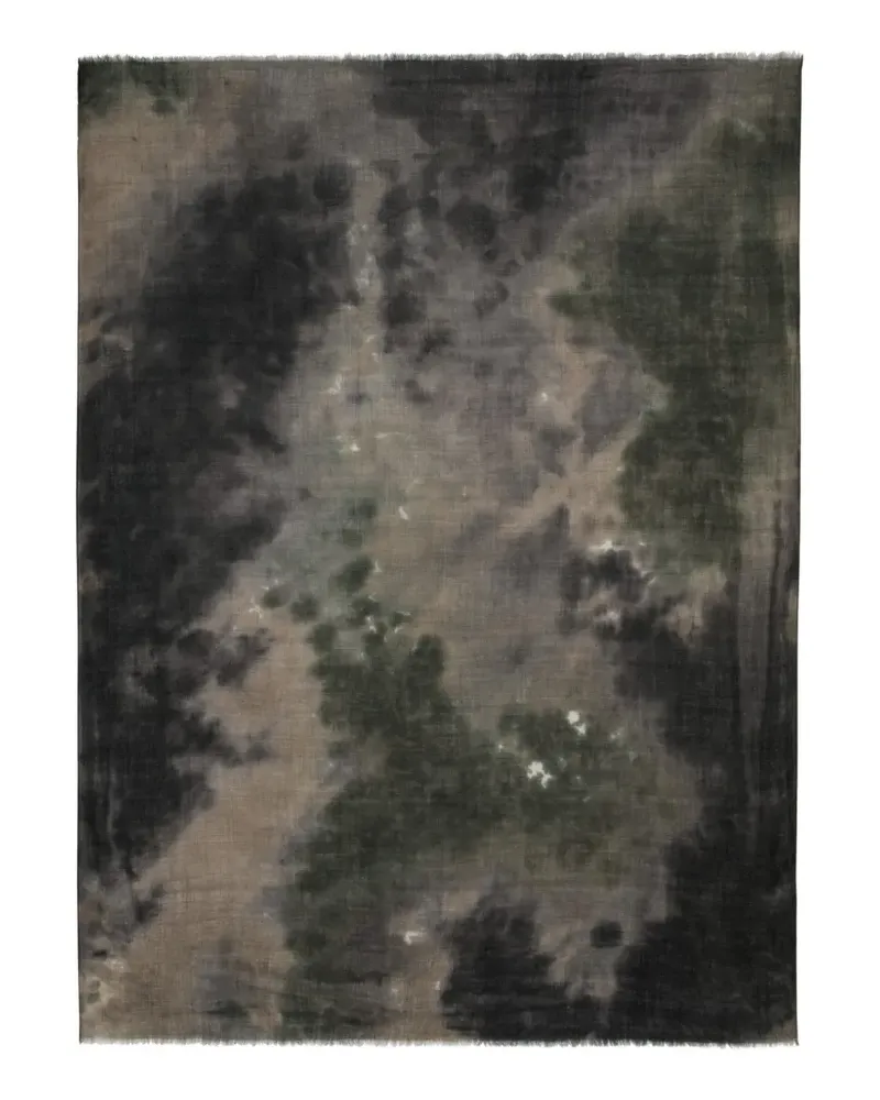 ba&sh Sofia tie-dye frayed scarf - Grün Grün