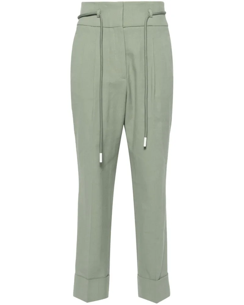 Peserico Cropped-Hose mit hohem Bund - Grün Grün