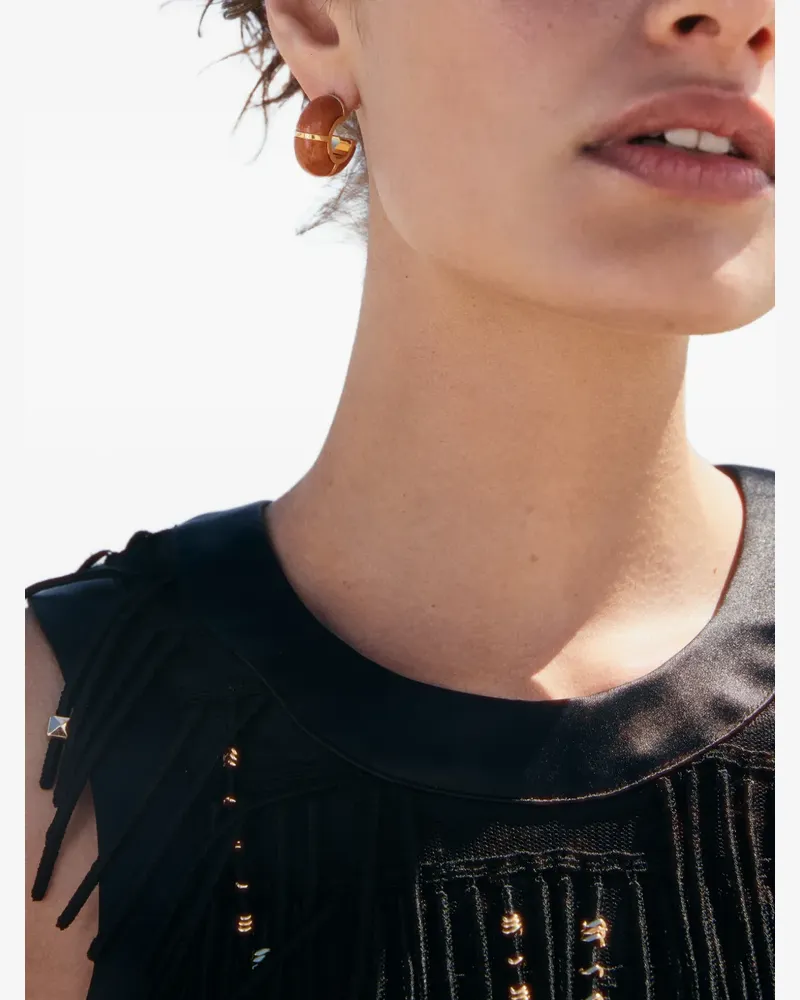 Lizzie Fortunato Zellige hoop earrings - Gold Gold