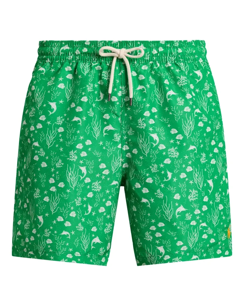 Ralph Lauren Traveller Badeshorts mit Print - Grün Grün