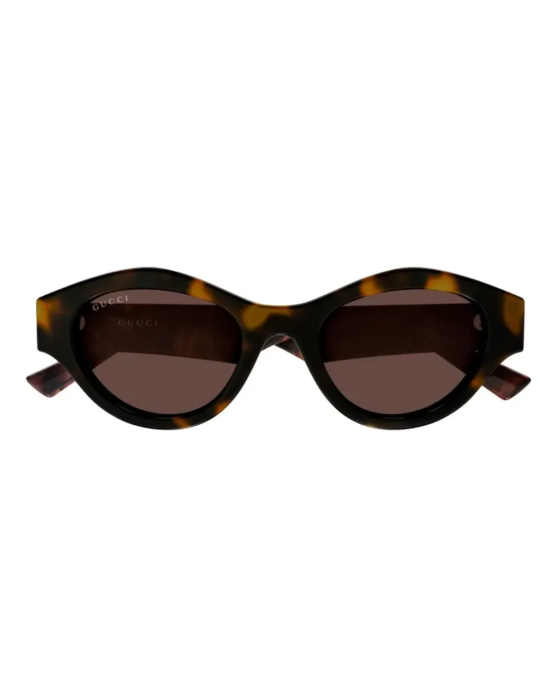 Gucci Sonnenbrille mit geometrischem Gestell - Braun Braun