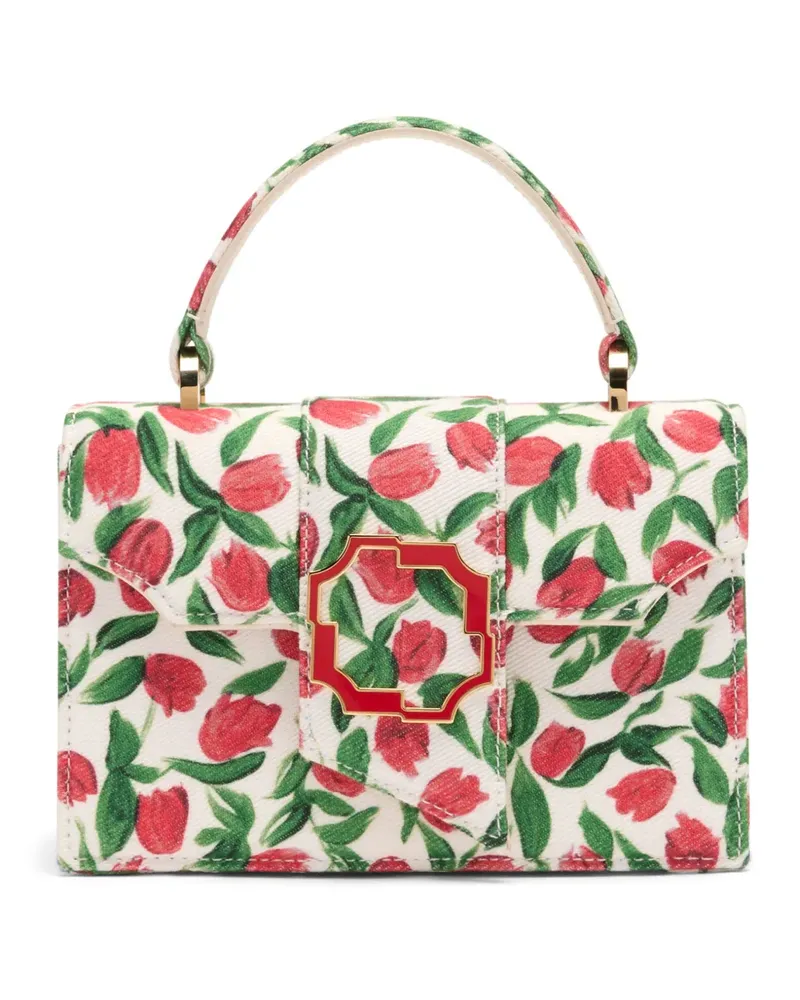 Malone Souliers tulip-print mini handbag - Weiß Weiß