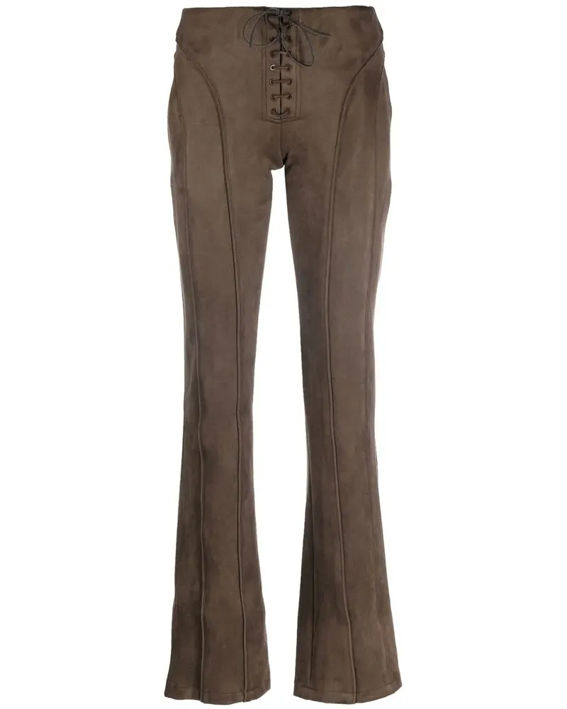 MISBHV Hose aus Faux Wildleder - Braun Braun