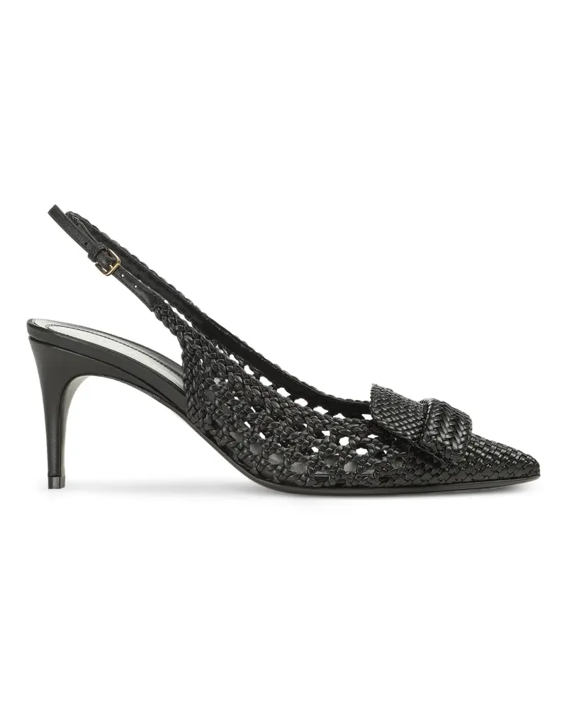 Sergio Rossi sr1 Braid slingback sandals - Schwarz Schwarz