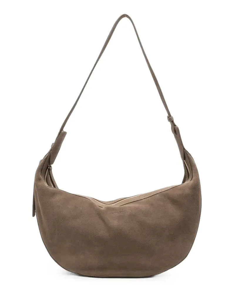 Liviana Conti curved leather shoulder bag - Nude Nude