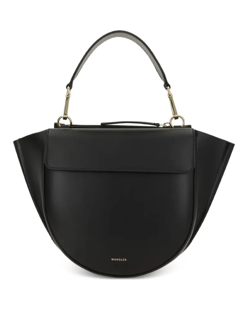 WANDLER small Hortensia leather tote bag - Schwarz Schwarz