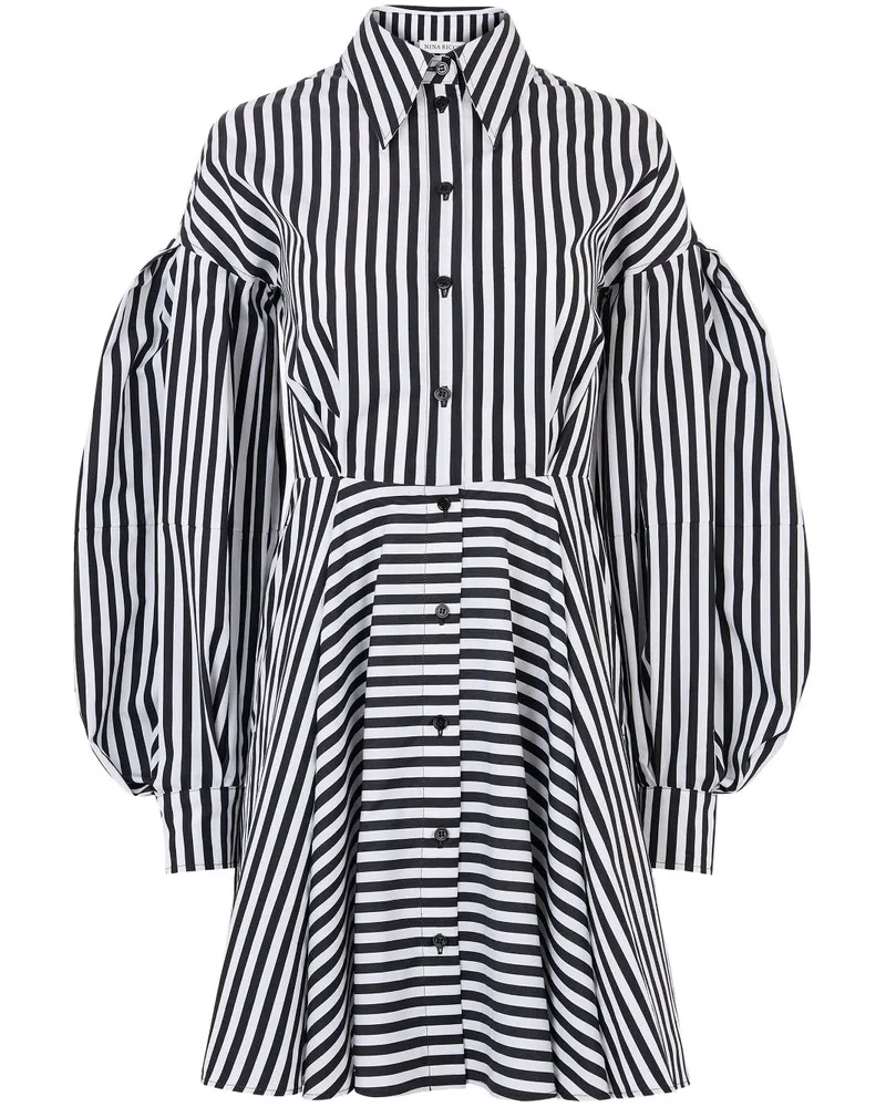 Nina Ricci Gestreiftes Minikleid - Weiß Weiß