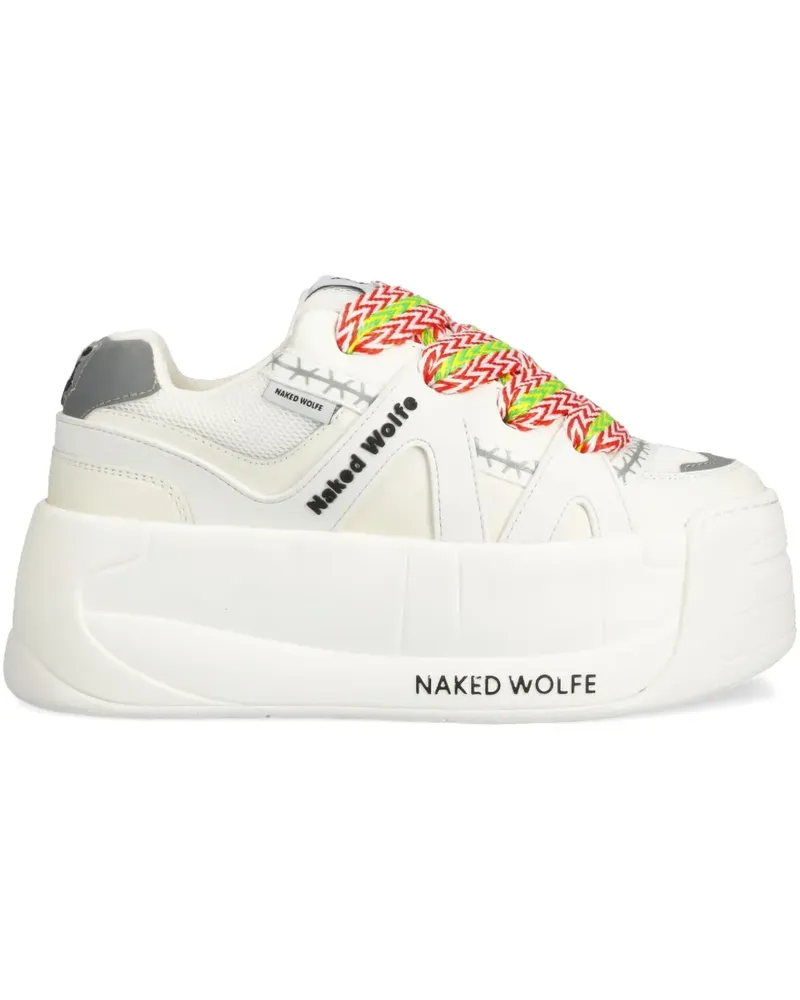 Naked Wolfe Sneakers mit Plateausohle - Weiß Weiß