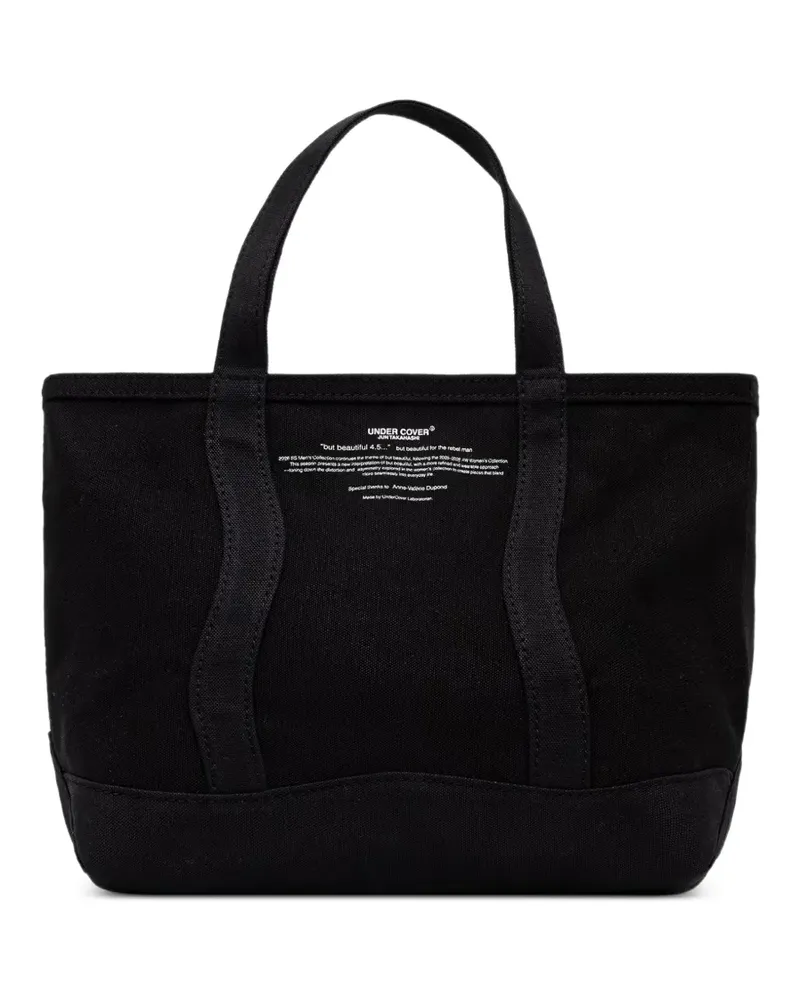 Undercover Shopper aus Canvas mit Logo-Print - Schwarz Schwarz