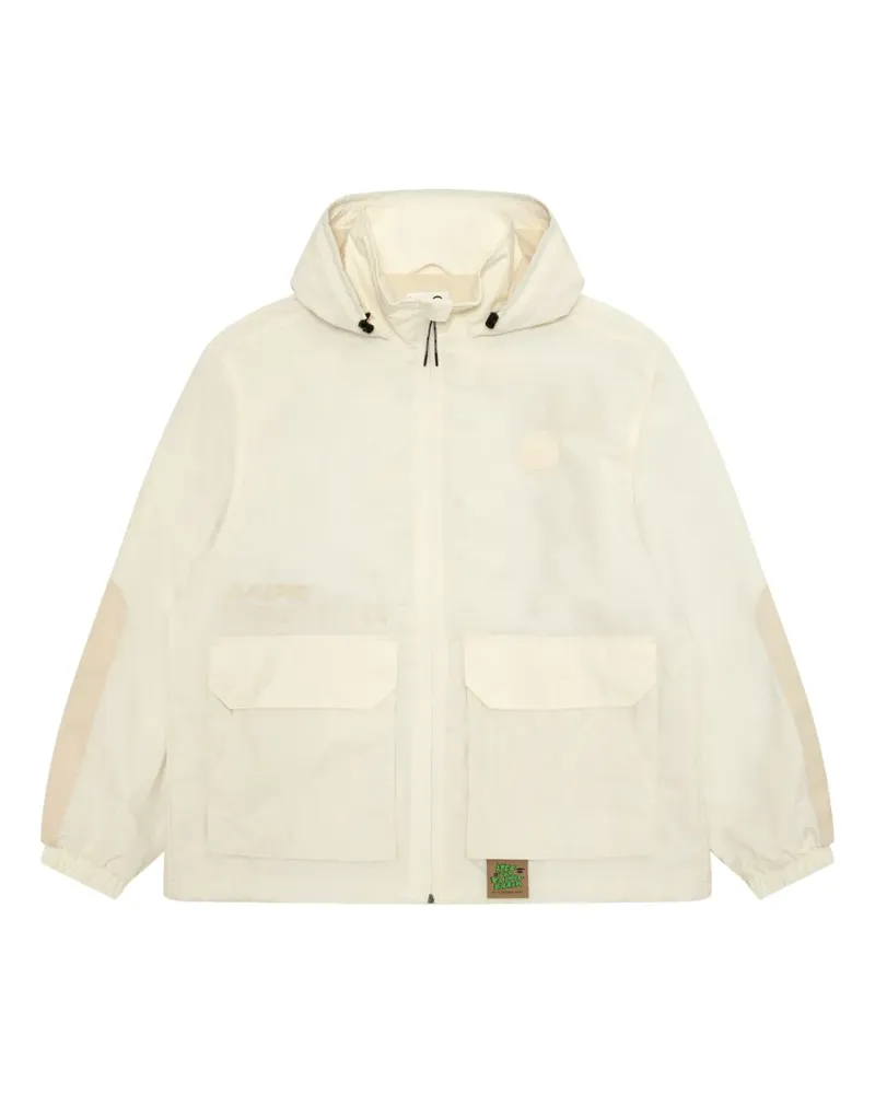 BAPE Kapuzenjacke mit Logo-Patch - Nude Nude