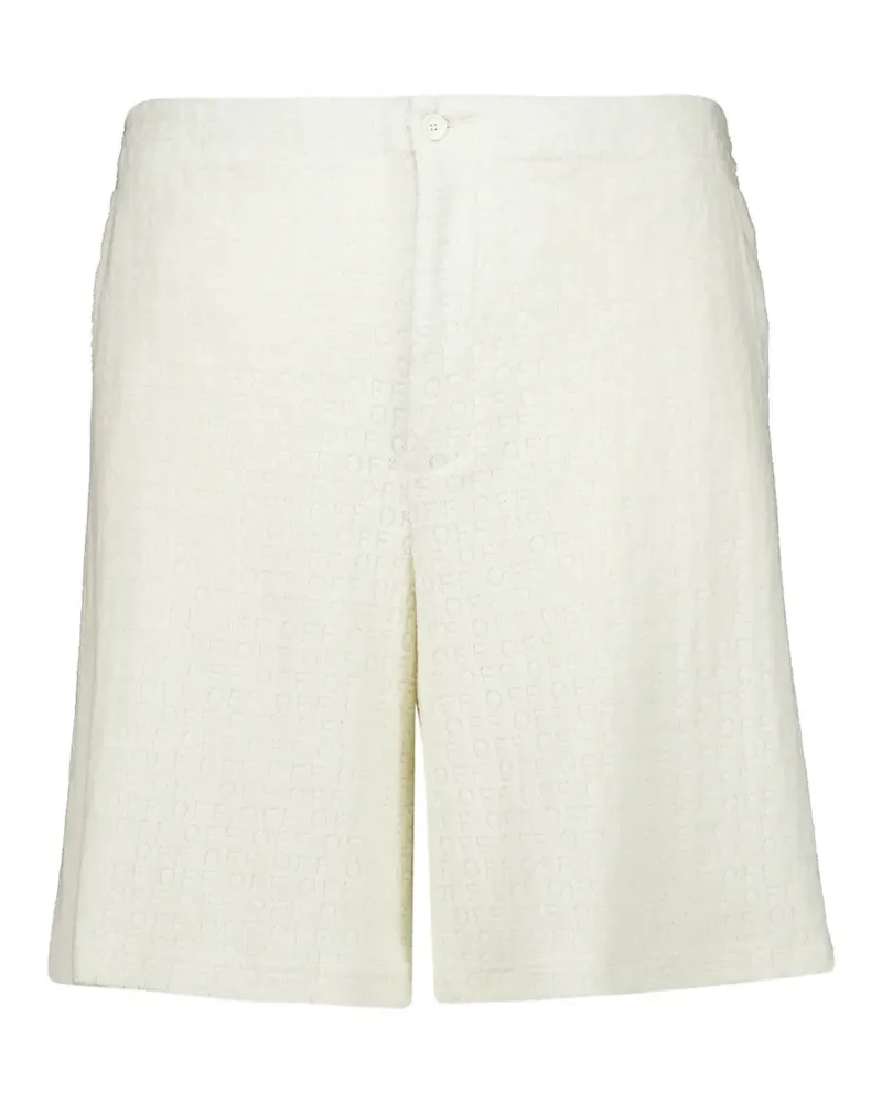 OFF-WHITE logo cotton shorts - Weiß Weiß