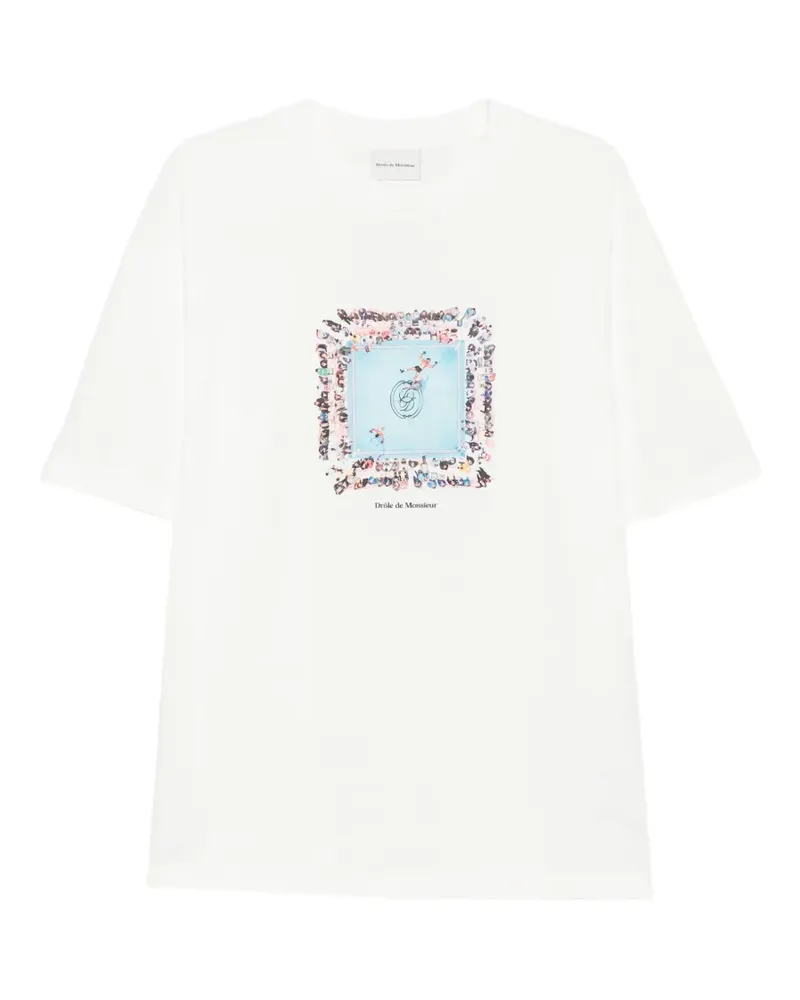 Drôle de Monsieur graphic-print T-shirt - Weiß Weiß
