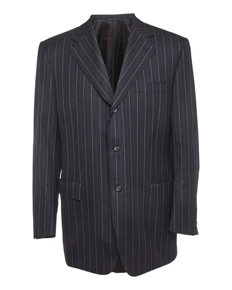 Canali pinstripe single-breasted blazer - Blau Blau