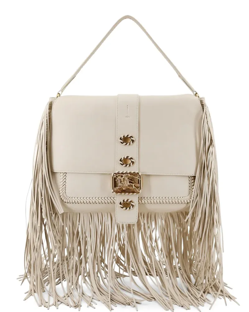 Burberry Rider fringe whipstitch shoulder bag - Nude Nude