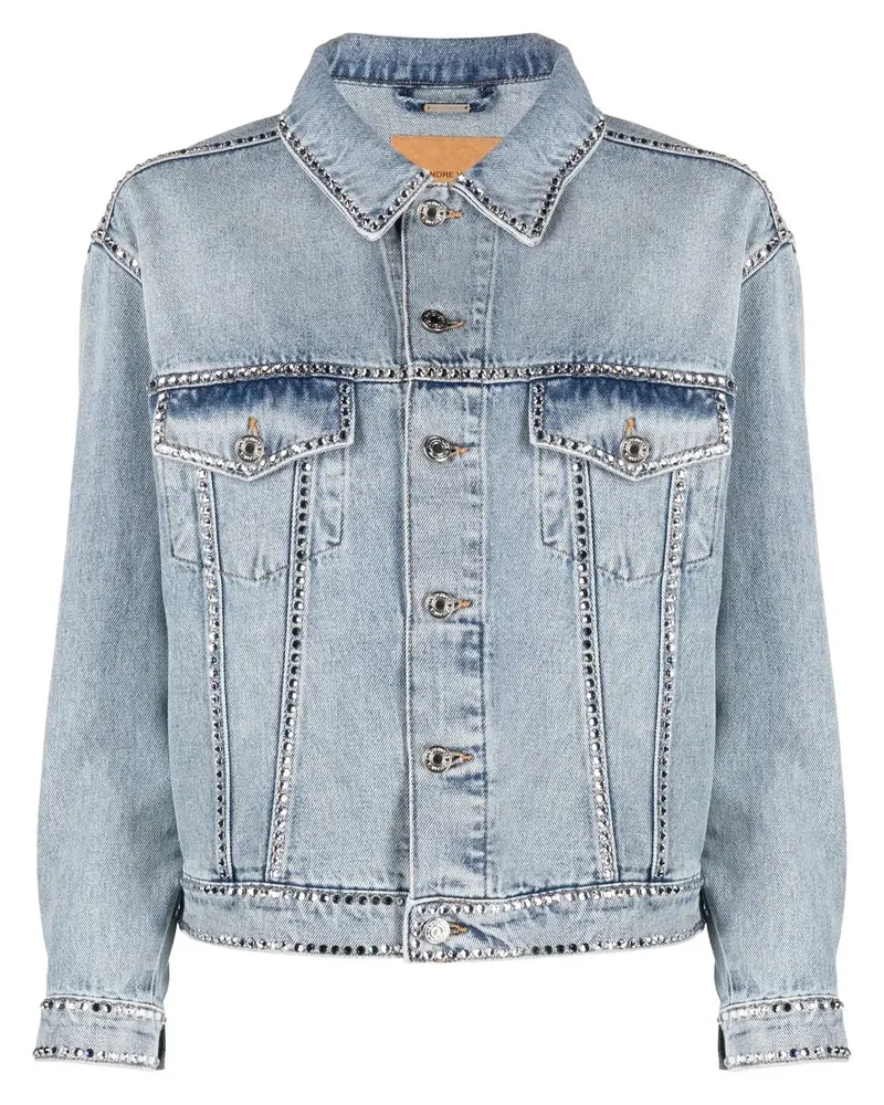 Alexandre Vauthier Jeansjacke mit Kristallverzierung - Blau Blau