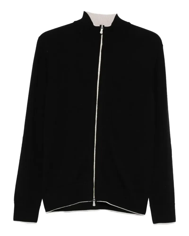 Eleventy Cardigan mit Reißverschluss - Schwarz Schwarz