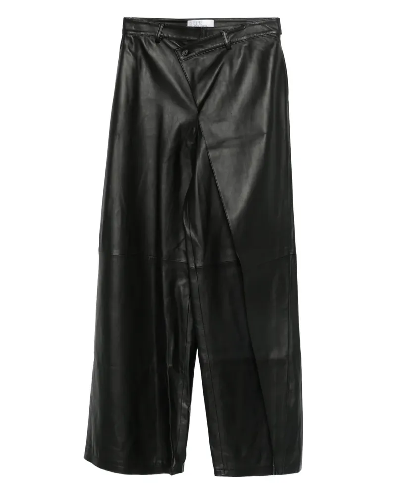 Giuseppe di Morabito Asymmetrische Hose aus Leder - Schwarz Schwarz
