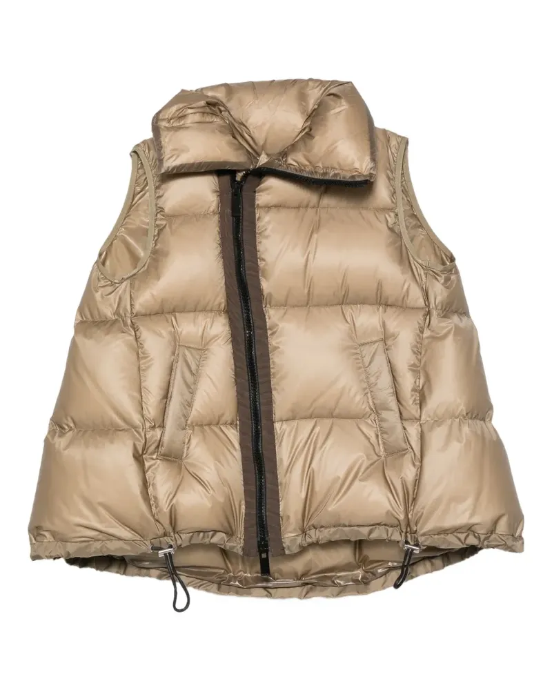 Sacai quilted puffer gilet - Nude Nude