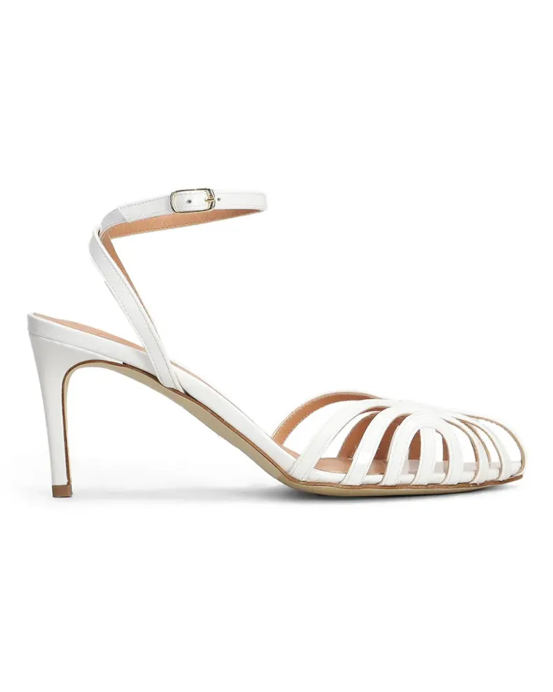 The Seller patent-finish caged sandals - Weiß Weiß