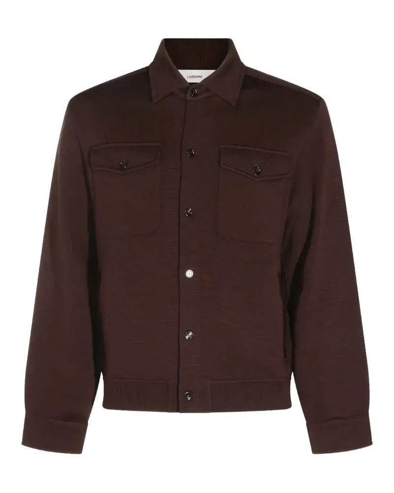 LARDINI Hemdjacke mit Knopfleiste - Braun Braun