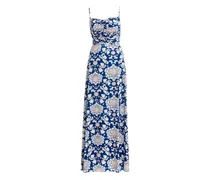 Rückenfreies Arista Maxikleid mit Muschel-Print - Blau