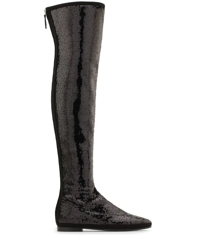 Giuseppe Zanotti Stiefel mit Pailletten - Schwarz Schwarz
