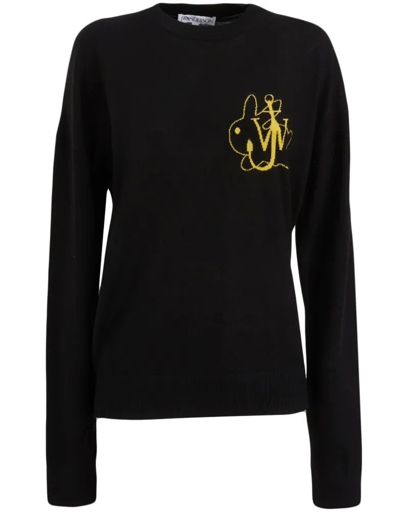 J.W.Anderson Pullover mit Logo-Print - Schwarz Schwarz