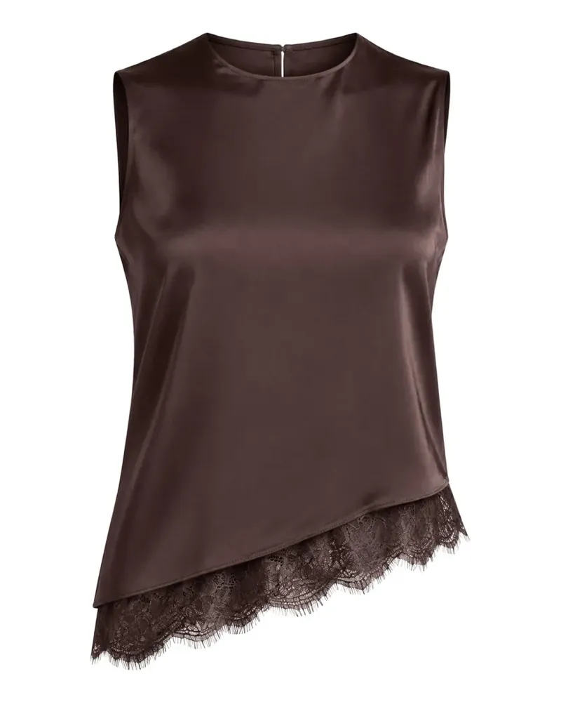 Vince lace-trim asymmetric top - Braun Braun