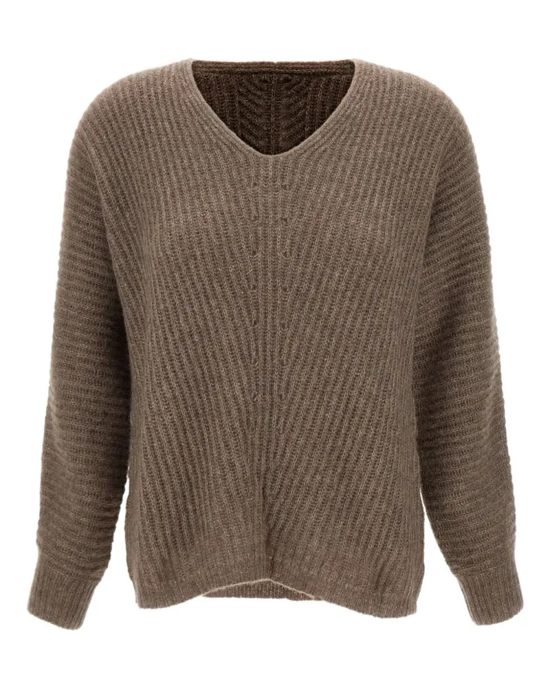 hemisphere V-neck sweater - Braun Braun