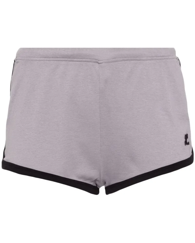 Courrèges Contrast Minishorts aus Baumwolle - Grau Grau