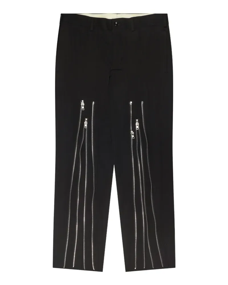Comme des Garçons zip-detail trousers - Schwarz Schwarz
