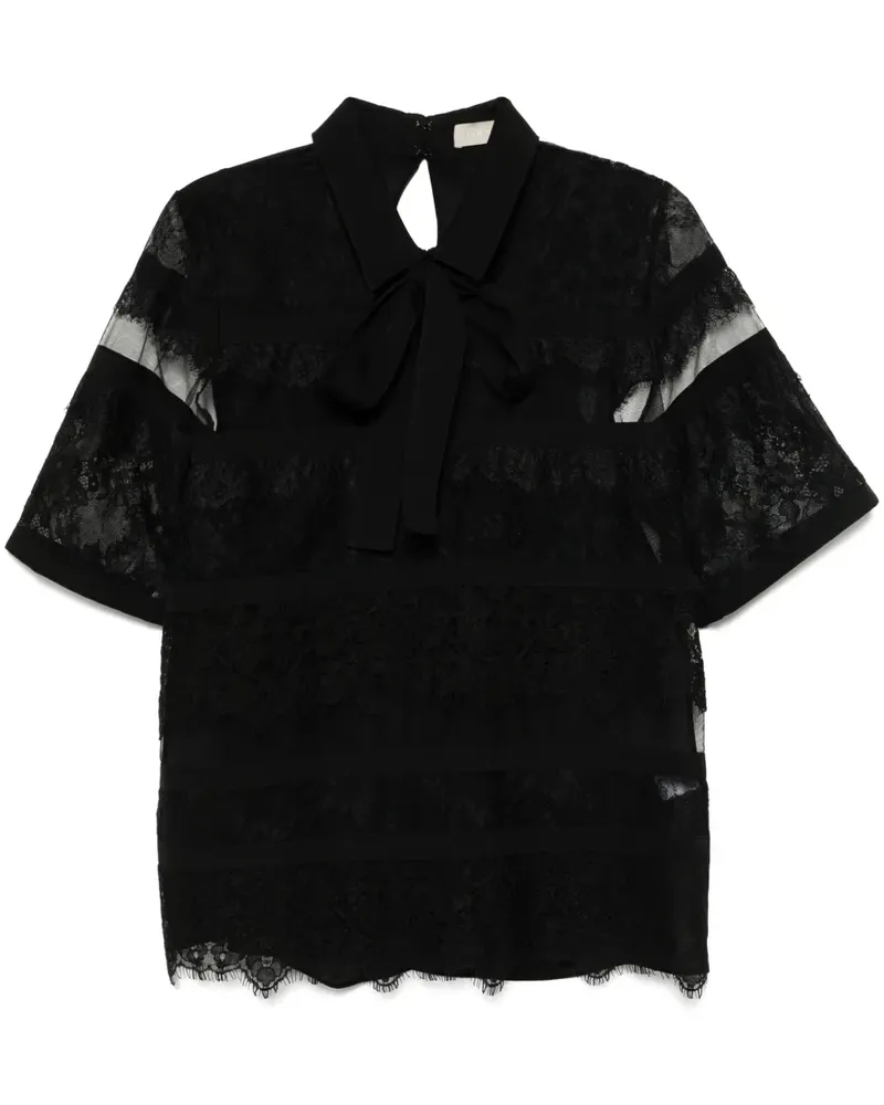 Elie Saab Bluse aus Spitze - Schwarz Schwarz