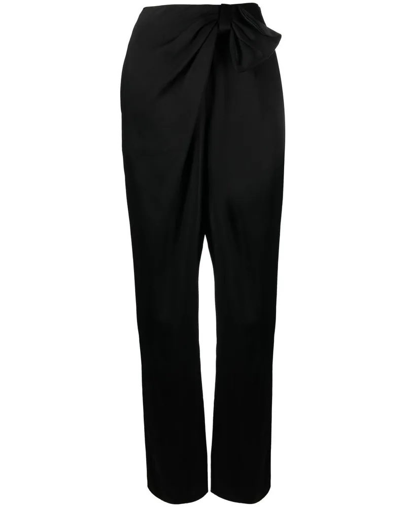 Alberta Ferretti Tapered-Hose mit Schleife Schwarz