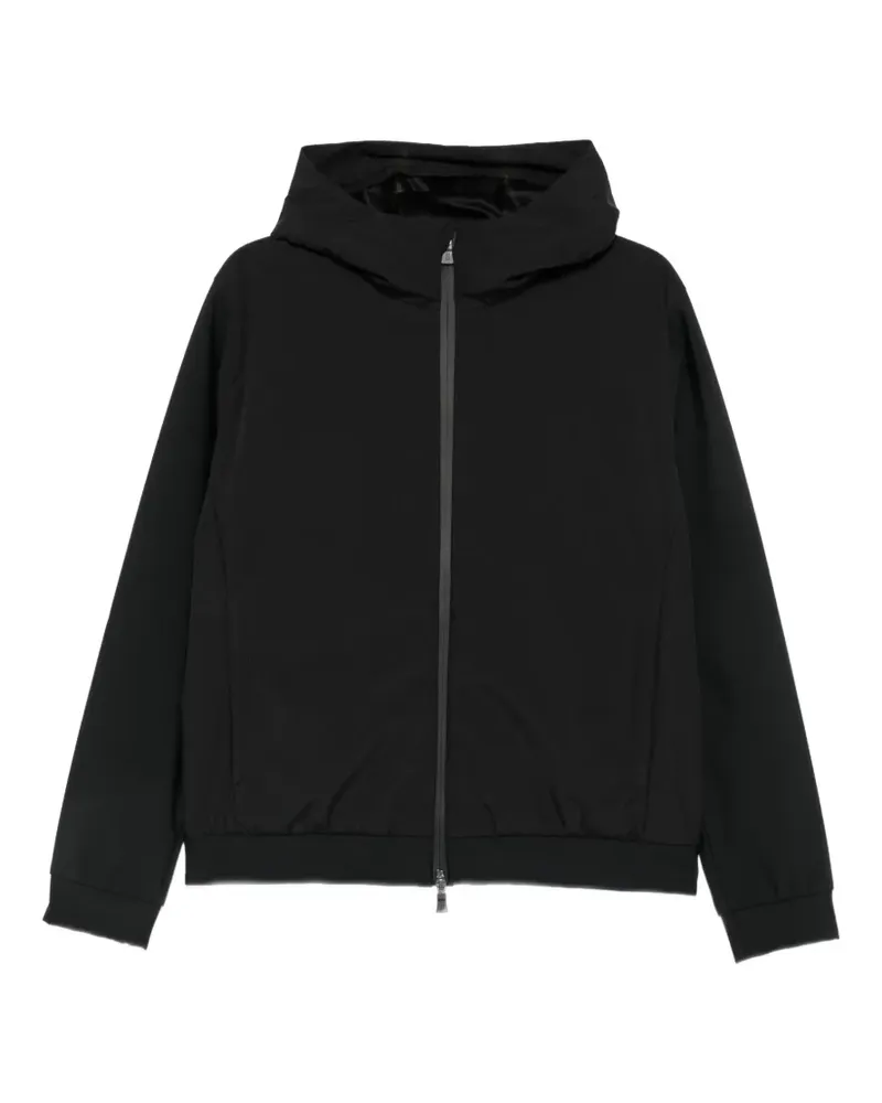 Herno Kapuzenjacke mit Reißverschluss - Schwarz Schwarz