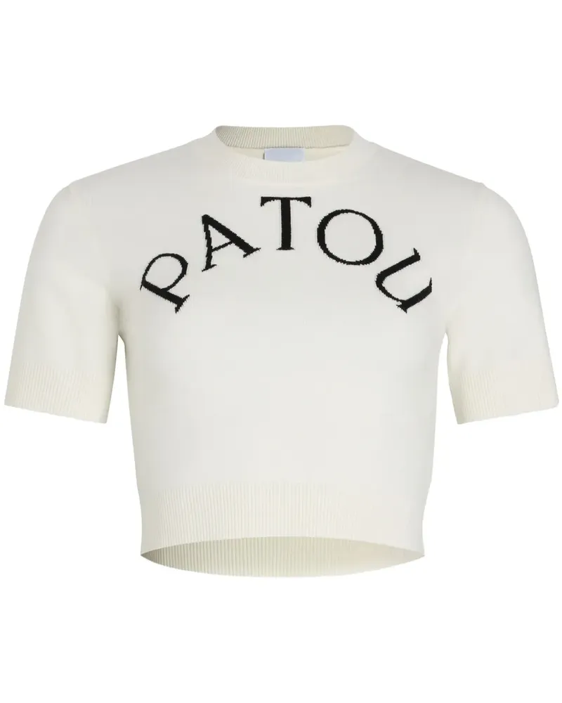 Patou Cropped-Top mit Logo - Weiß Weiß