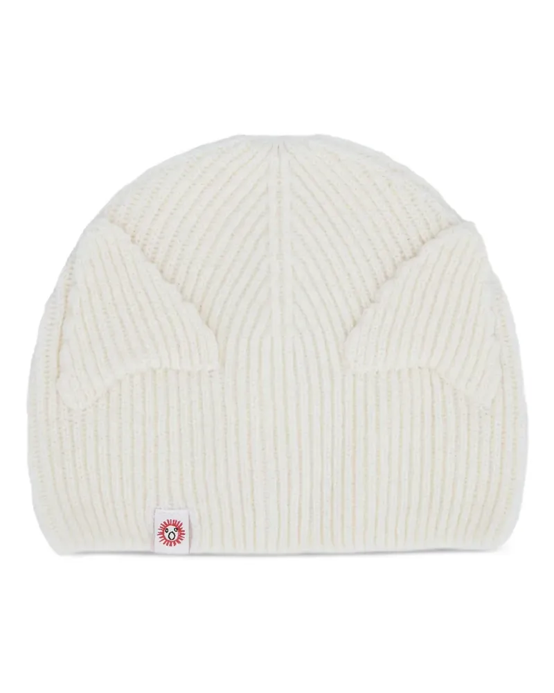 Charles Jeffrey Loverboy Gerippte Beanie mit Ohren - Nude Nude